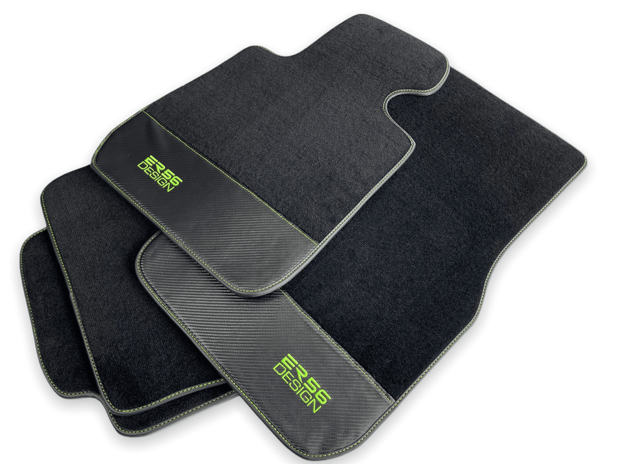 Floor Mats For BMW M2 G87 Carbon Leather Er56 Design - AutoWin