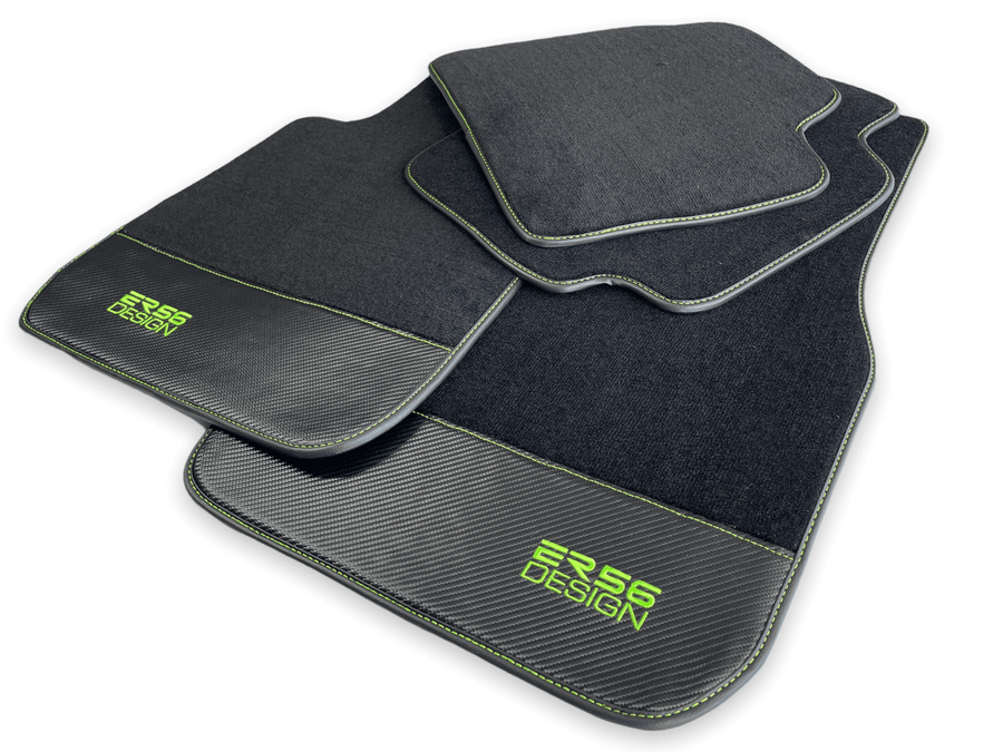 Floor Mats For BMW M2 G87 Carbon Leather Er56 Design - AutoWin