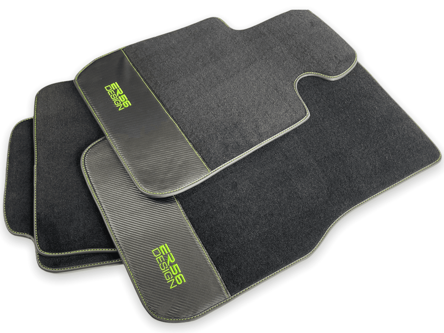 Floor Mats For BMW M4 G82 Coupe Carbon Leather Er56 Design - AutoWin