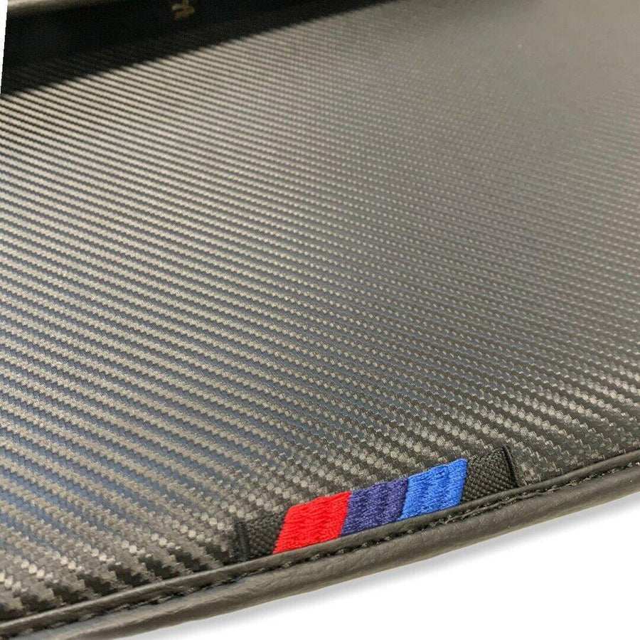 Floor Mats For BMW M6 F12 Convertible Autowin Brand Carbon Fiber Leather - AutoWin