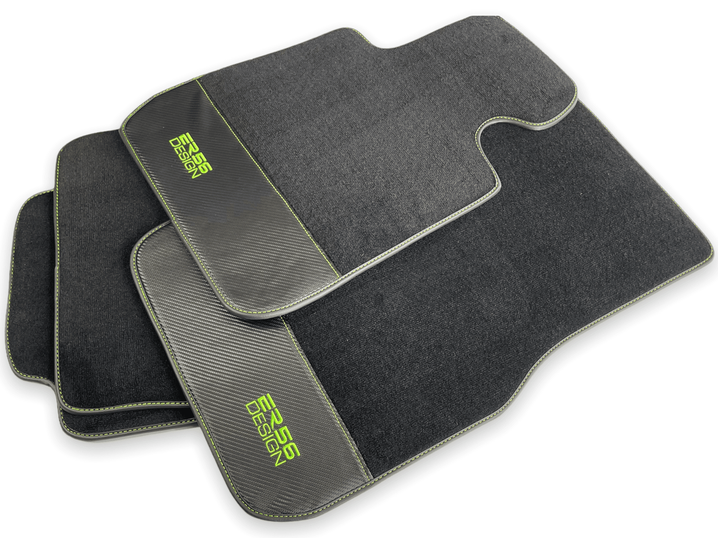 Floor Mats For BMW M8 F91 Convertible Carbon Leather Er56 Design - AutoWin