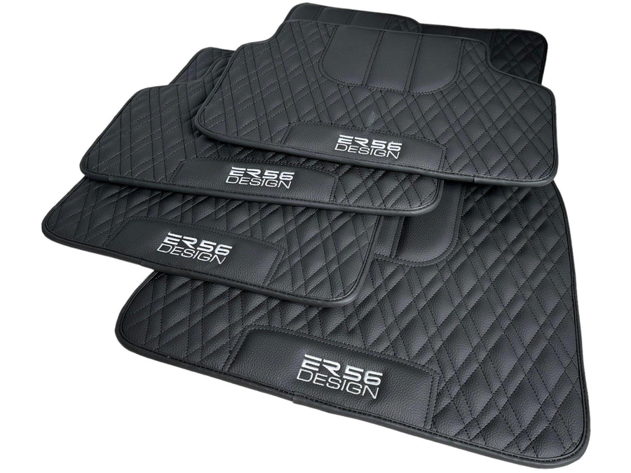 Floor Mats For BMW X3 Series G01 Black Leather Er56 Design - AutoWin