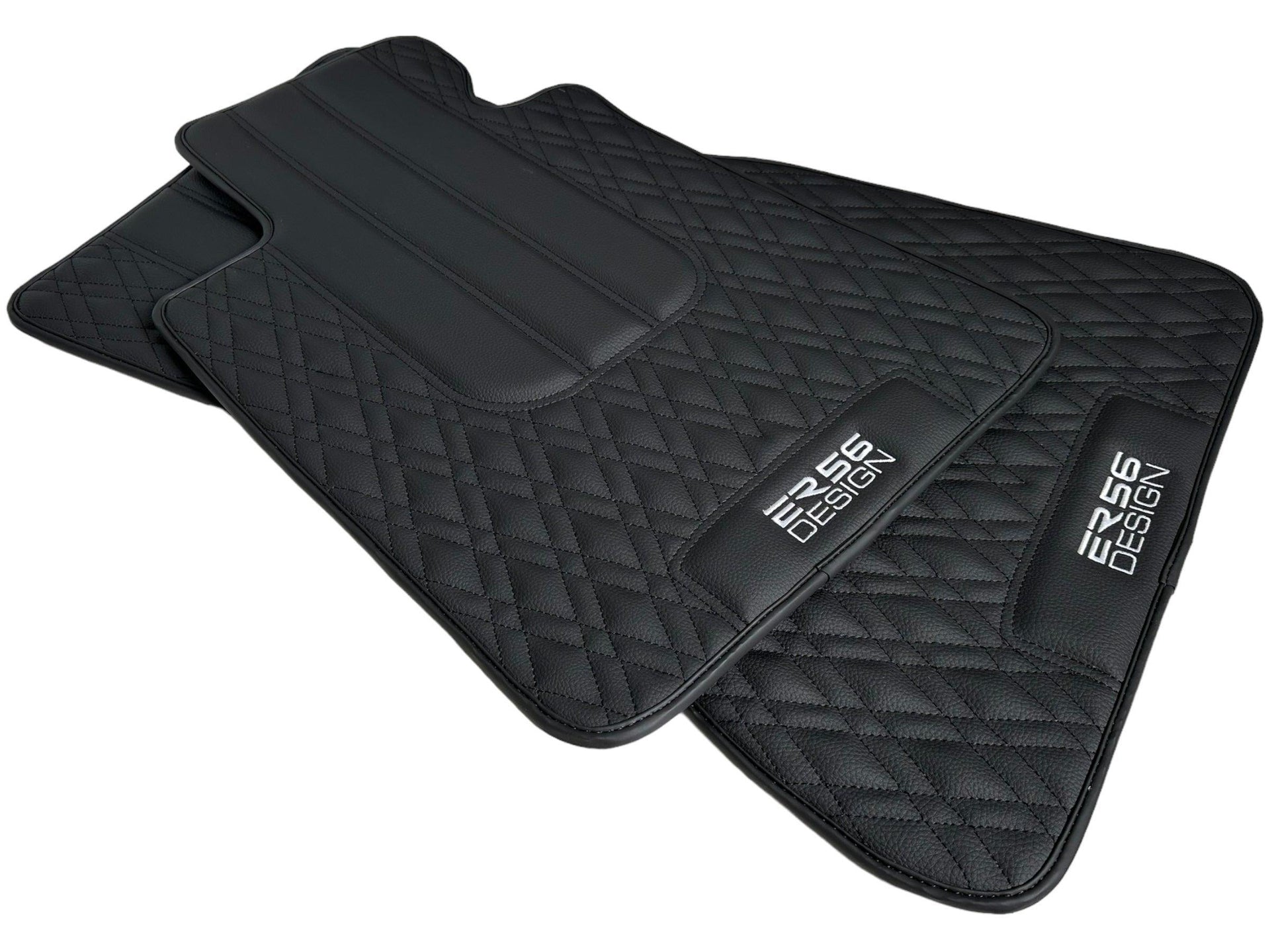 Floor Mats For BMW X5 Series G05 Black Leather Er56 Design - AutoWin
