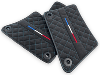 Floor Mats For Bugatti Veyron Tailored Alcantara Leather - AutoWin