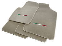 Italian Edition Beige Floor Mats for Fiat 500X (2018-2024) Convertible - AutoWin