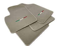 Italian Edition Beige Floor Mats for Fiat 500X (2018-2024) Convertible - AutoWin