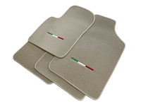 Italian Edition Beige Floor Mats for Fiat 500X (2018-2024) Convertible - AutoWin