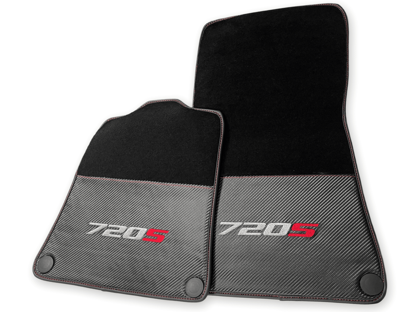 Floor Mats For McLaren 720S Black Tailored Carpets With Carbon - AutoWin