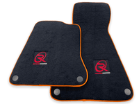 Floor Mats For McLaren MP4 12C Black Tailored Carpets Orange Trim - AutoWin