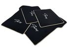 Floor Mats For Plymouth Fury 1957-1968 Black With Beige Trim - AutoWin