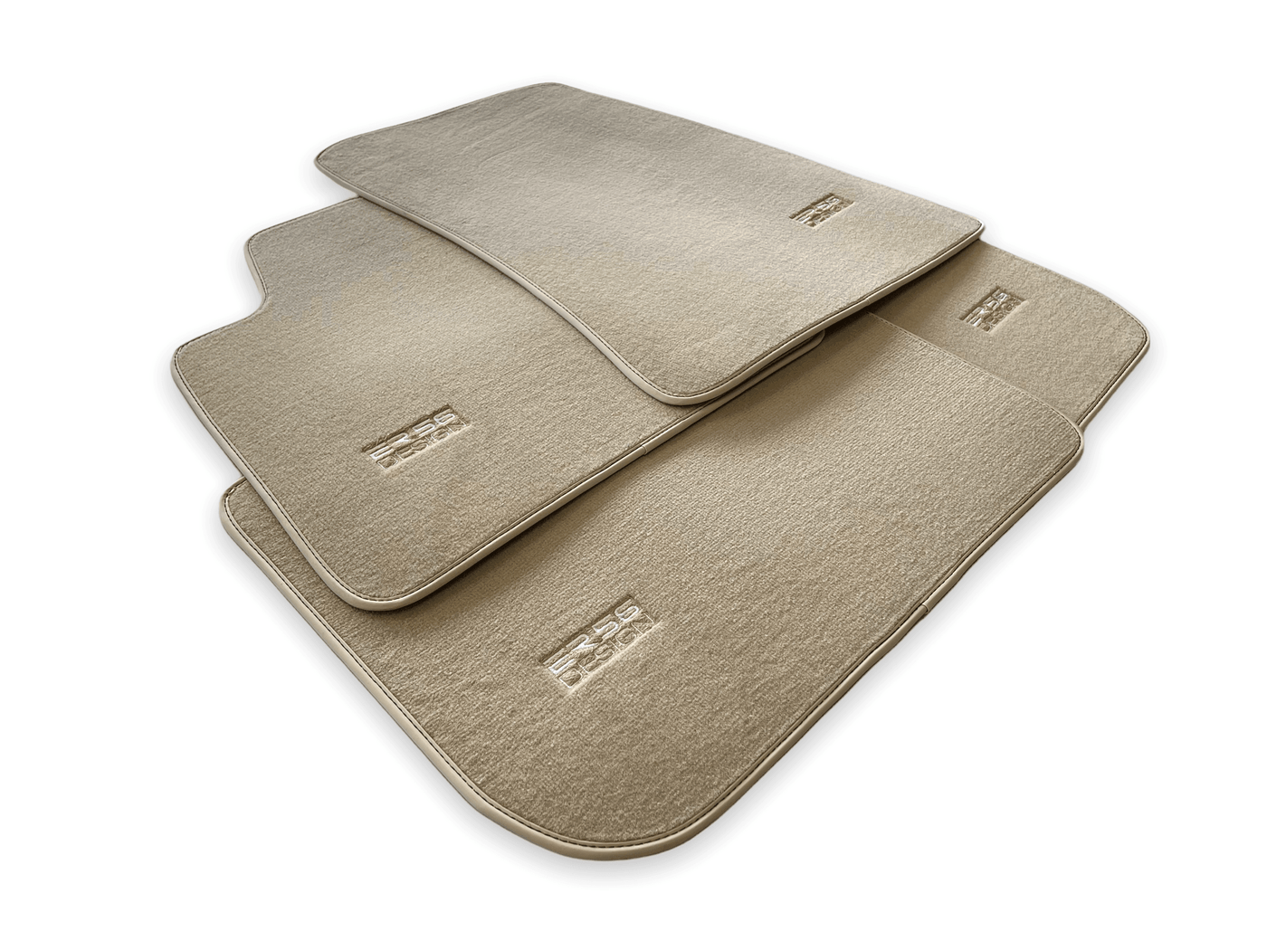 Floor Mats For Rolls Royce Cullinan Rr31 2018-2023 Beige ER56 Design - AutoWin