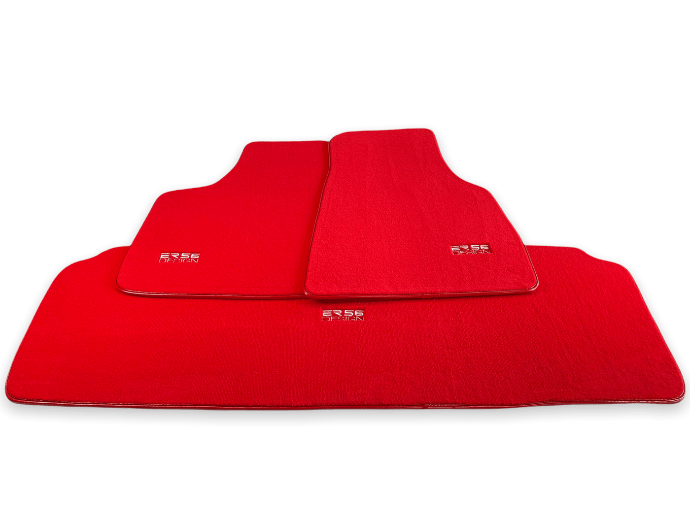 Floor Mats For Tesla Model 3 Red Tailored Carpets ER56 Design - AutoWin