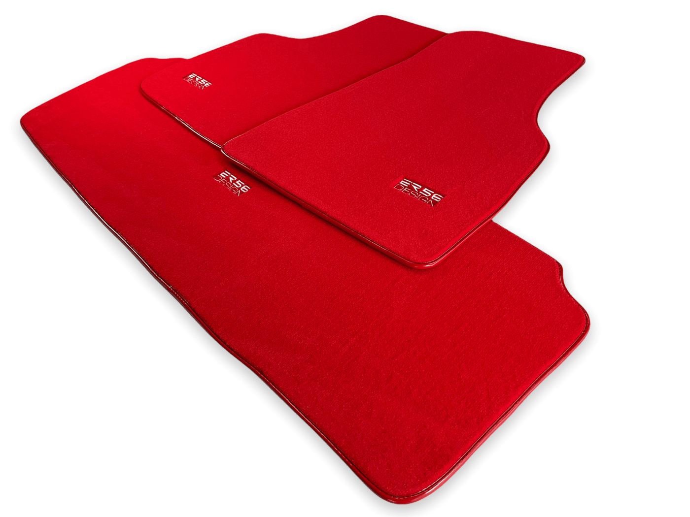 Floor Mats For Tesla Model Y Red Tailored Carpets ER56 Design - AutoWin