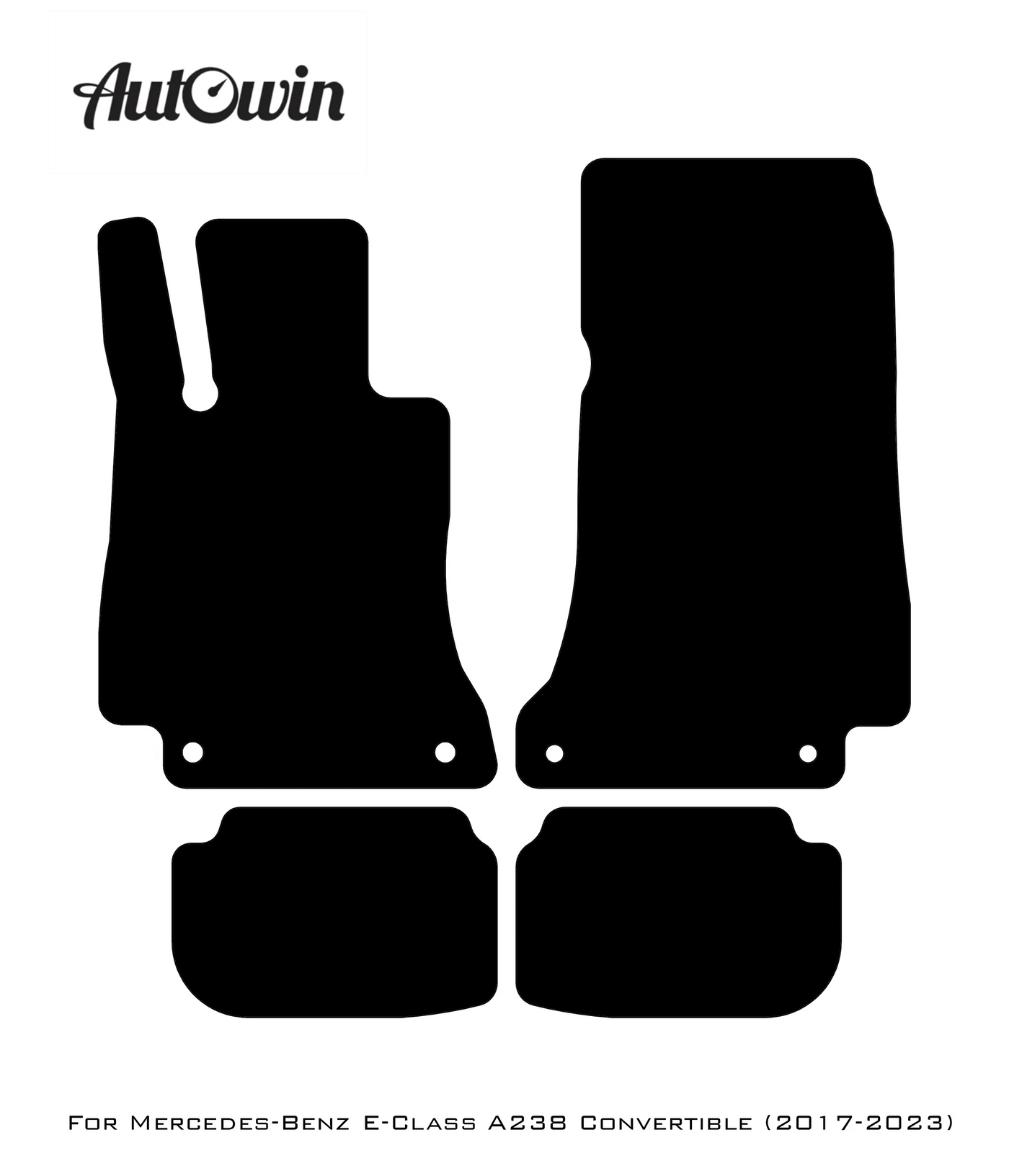 Gray Floor Mats For Mercedes Benz E-Class A238 Convertible (2017-2023) | Limited Edition - AutoWin