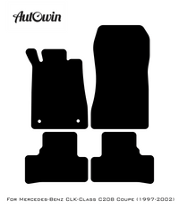 Gray Luxury Floor Mats For Mercedes Benz CLK-Class C208 Coupe (1997-2002) | ER56 Design - AutoWin