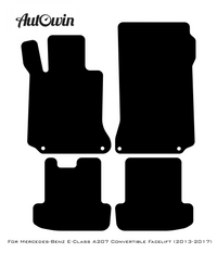 Gray Luxury Floor Mats For Mercedes Benz E-Class A207 Convertible Facelift (2013-2017) | ER56 Design - AutoWin