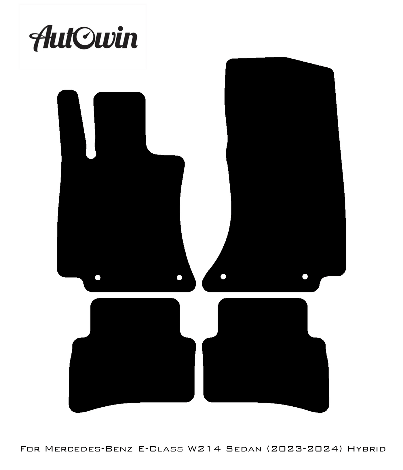 Gray Luxury Floor Mats For Mercedes Benz E-Class W214 Sedan (2023-2024) Hybrid | ER56 Design - AutoWin