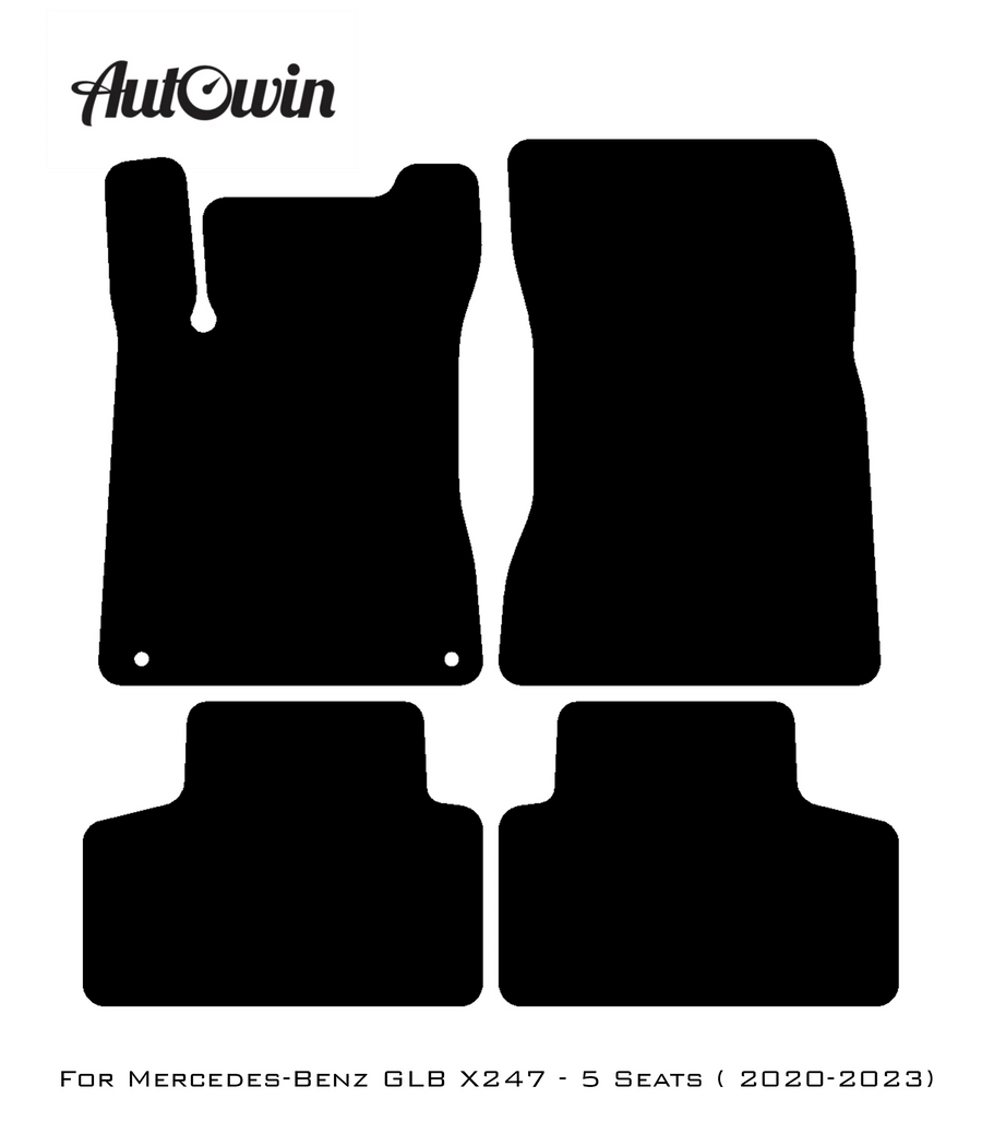 Gray Luxury Floor Mats For Mercedes Benz GLB-Class X247 (2020-2023) | ER56 Design - AutoWin