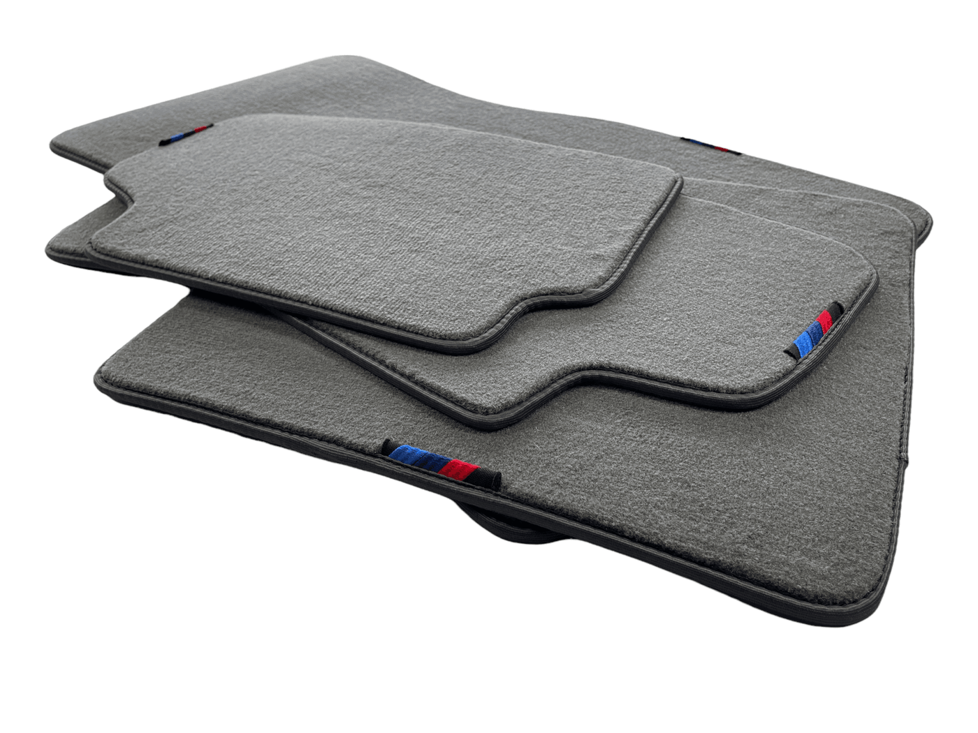 Gray Red Floor Mats For BMW 2 Series F22 With M Package AutoWin Brand - AutoWin