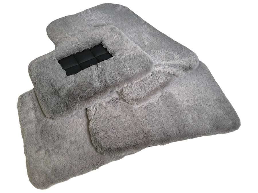 Gray Sheepskin Floor Mats For Rolls Royce Cullinan Rr31 2018-2023 Er56 Design Brand - AutoWin