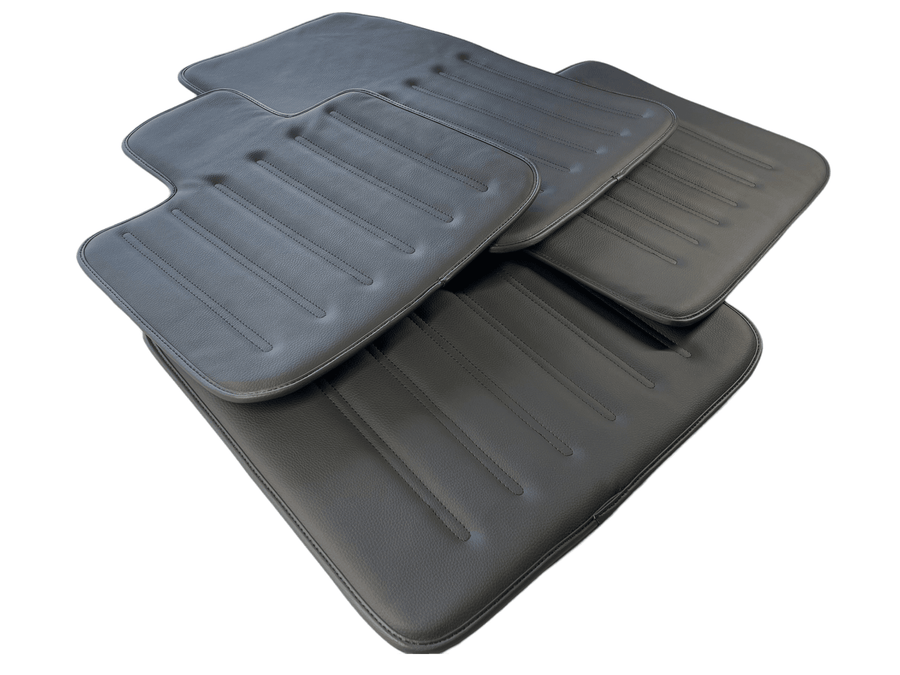 Leather Floor Mats For Rolls Royce Black Badge Dawn Rr6 2016-2023 Black - AutoWin