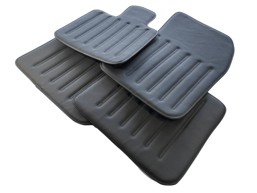 Leather Floor Mats for Rolls Royce Black Badge Phantom VIII (2017-2024) Black - AutoWin