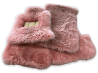 Pink Sheepskin Floor Mats For Rolls Royce Shadow 1965-1977 Er56 Design Brand - AutoWin