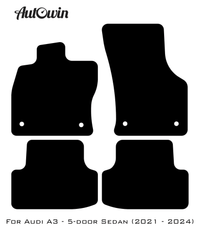 Red Floor Mats for Audi A3 - 5-door Sedan (2021 - 2024) | ER56 Design - AutoWin