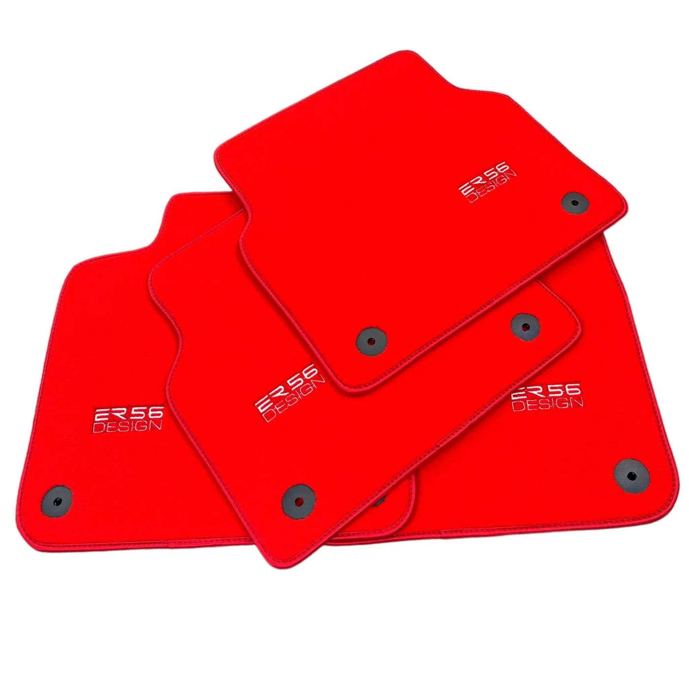Red Floor Mats for Audi A4 - B7 Sedan (2005-2008) | ER56 Design - AutoWin