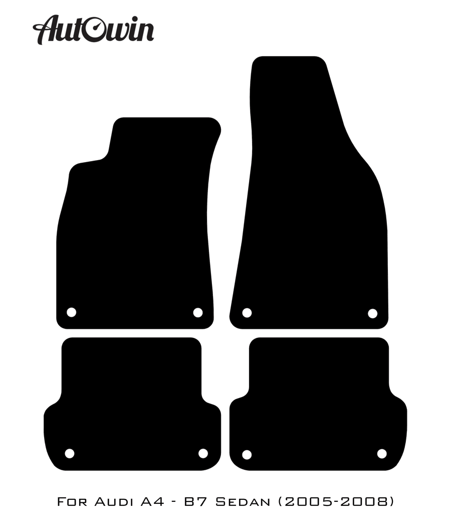 Red Floor Mats for Audi A4 - B7 Sedan (2005-2008) | ER56 Design - AutoWin
