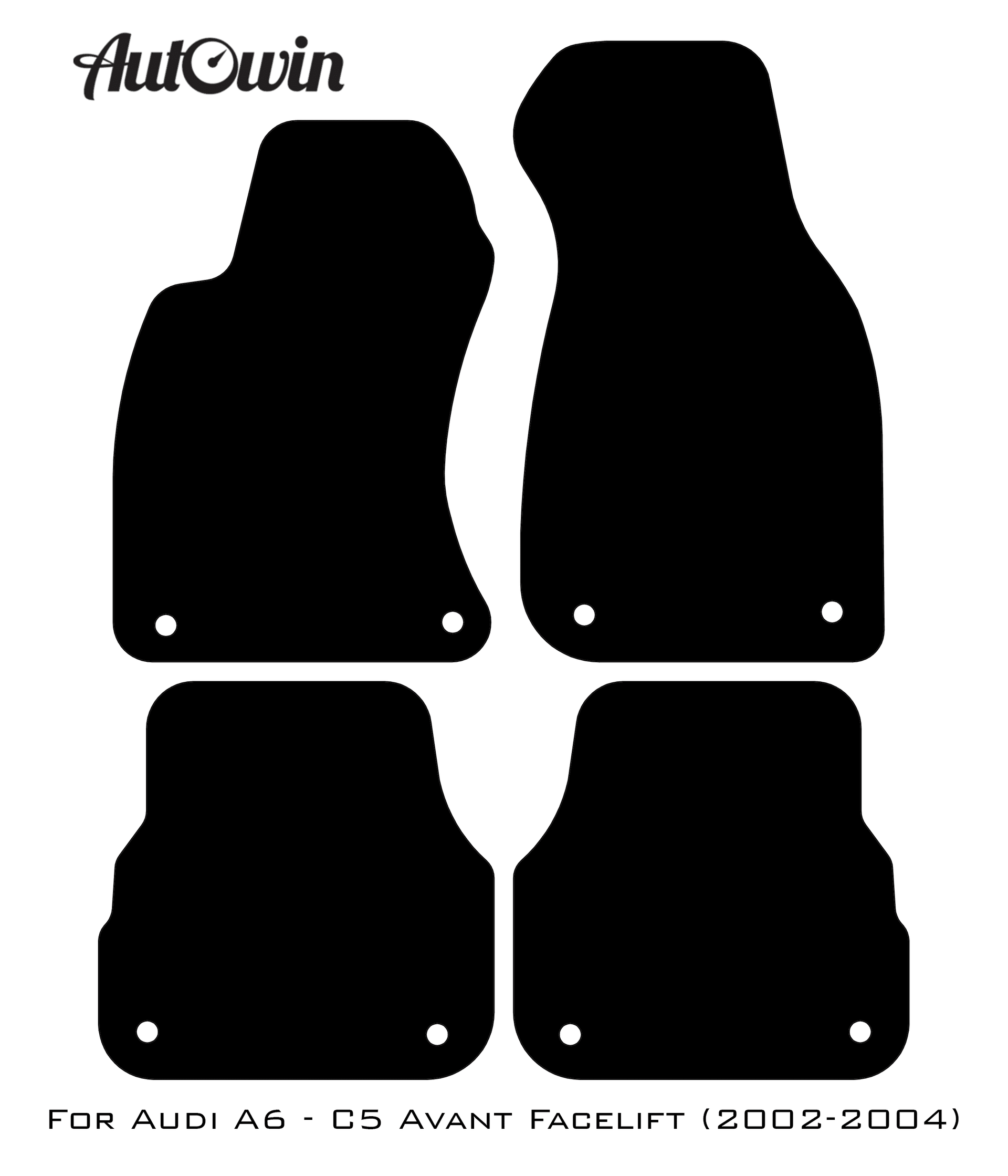 Red Floor Mats for Audi A6 - C5 Avant Facelift (2002-2004) | ER56 Design - AutoWin