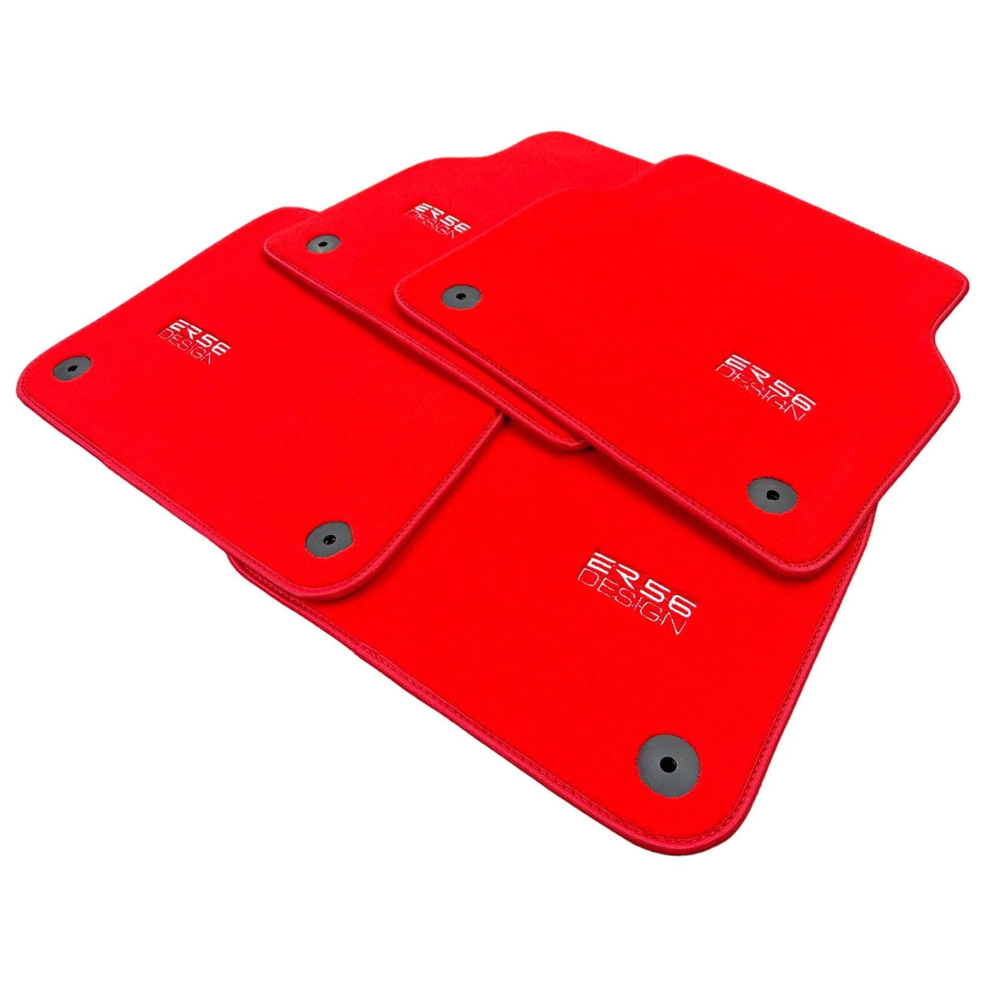 Red Floor Mats for Audi A6 - C6 Allroad Quattro Long (2006-2008) | ER56 Design - AutoWin