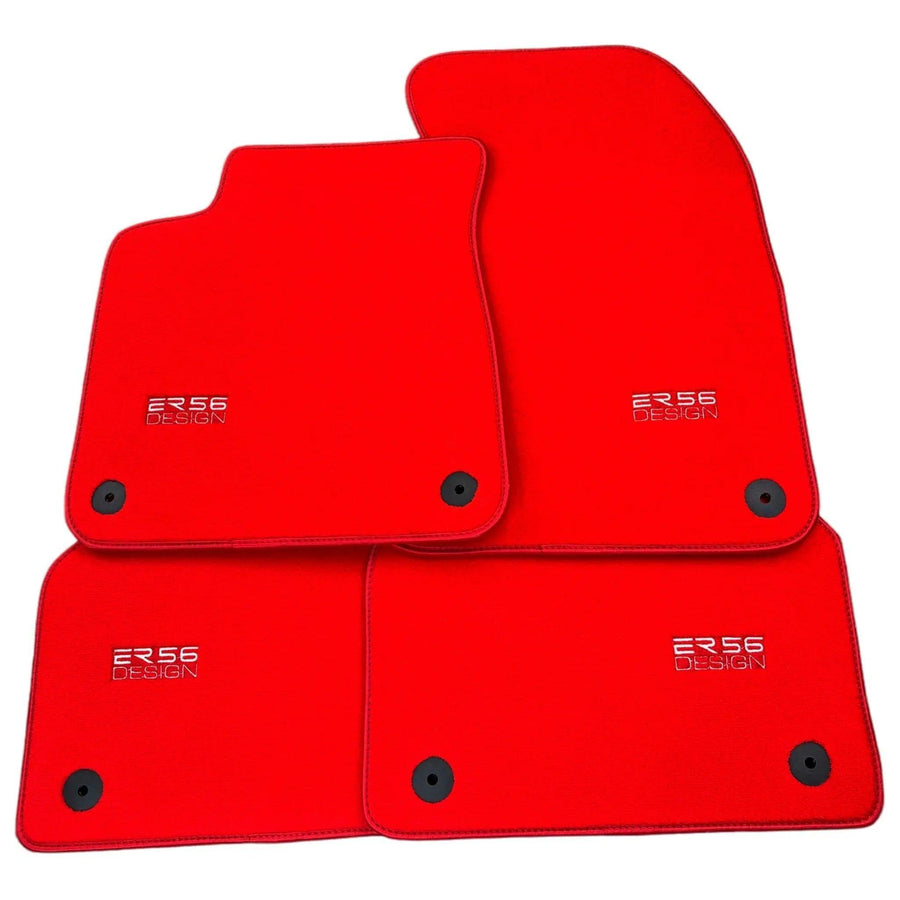 Red Floor Mats for Audi A6 - C6 Avant Facelift (2008-2011) | ER56 Design - AutoWin