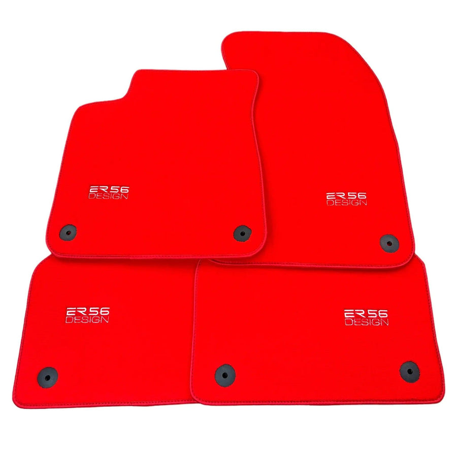 Red Floor Mats for Audi A6 - C6 Avant Facelift (2008-2011) | ER56 Design - AutoWin