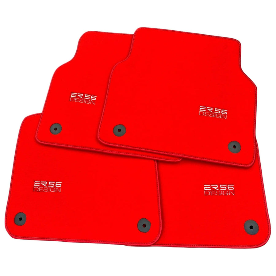 Red Floor Mats for Audi A6 - C6 Avant Facelift (2008-2011) | ER56 Design - AutoWin