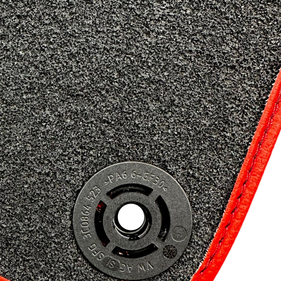 Red Floor Mats For Bentley Flying Spur (2013-2019) with Alcantara Leather - AutoWin
