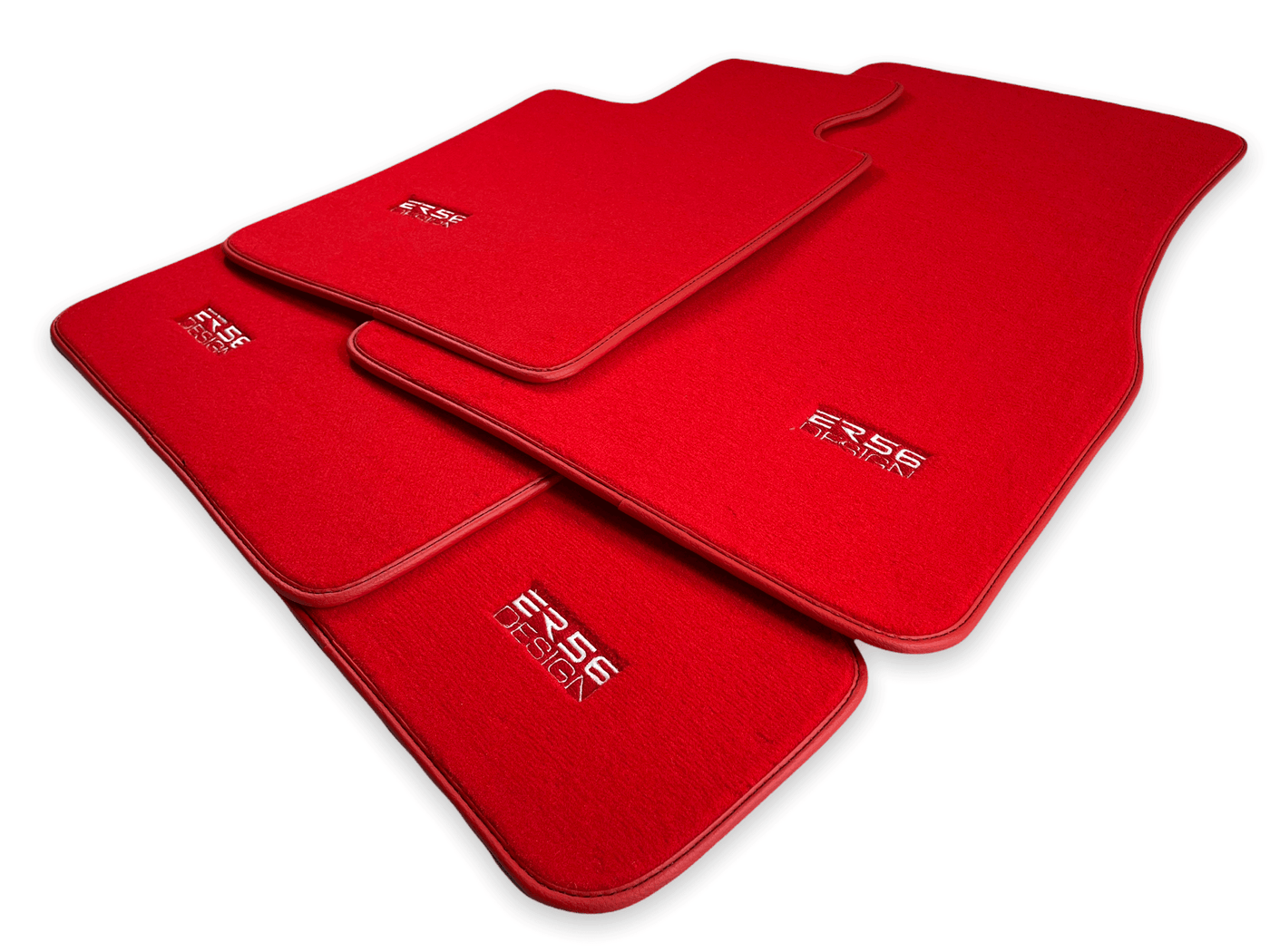 Red Floor Mats For BMW 1 Series E81 - ER56 Design Brand - AutoWin
