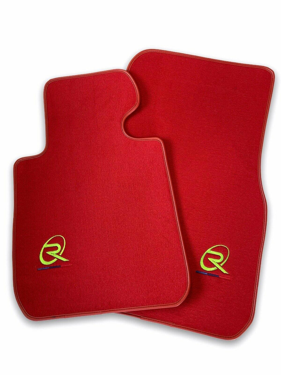 Red Floor Mats For BMW 4 Series G22 Coupe ROVBUT Brand Tailored Set Perfect Fit Green SNIP Collection - AutoWin