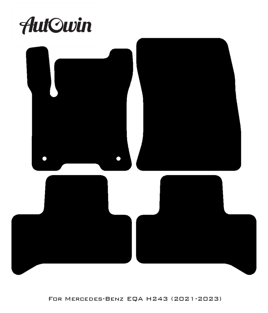 Red Floor Mats For Mercedes Benz EQA-Class H243 (2021-2023) | Limited Edition - AutoWin