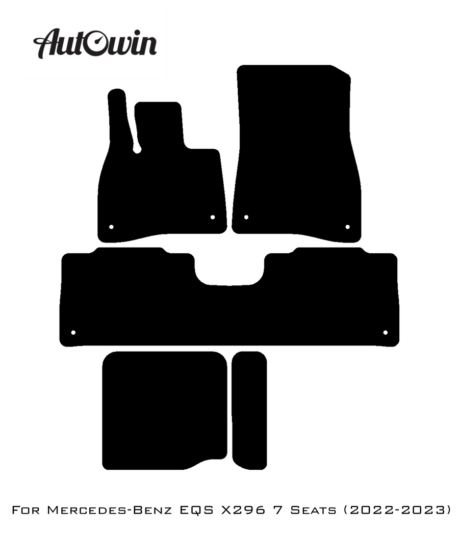 Red Floor Mats For Mercedes Benz EQS-Class X296 (2022-2023) | Limited Edition - AutoWin