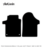 Red Floor Mats For Mercedes Benz V-Class 447 Front (2014-2019) | Limited Edition - AutoWin