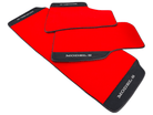 Red Floor Mats For Tesla Model S With Alcantara Leather - AutoWin