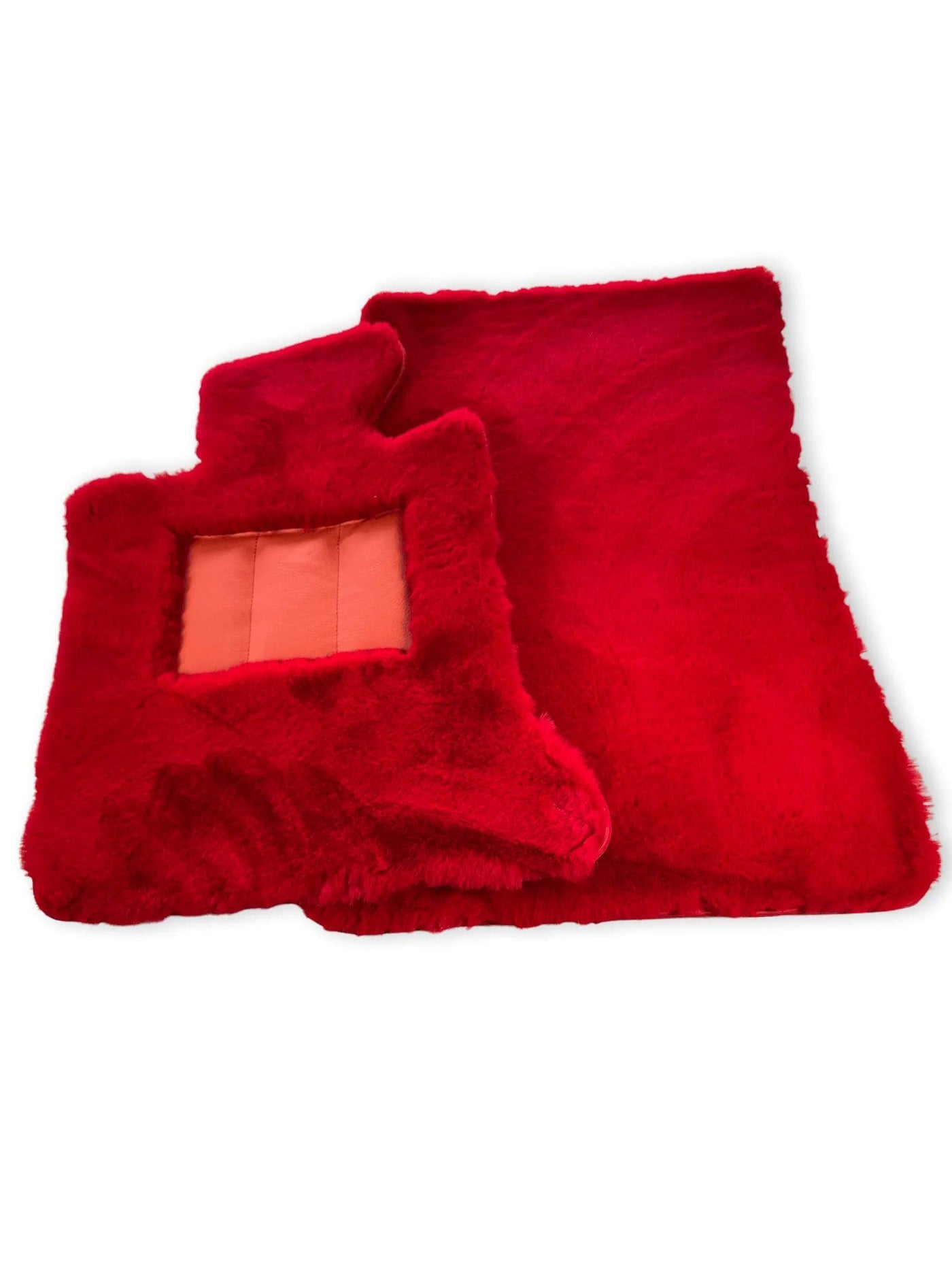 Red Sheepskin Floor Mats For Bentley Flying Spur (2013-2019) Er56 Design Brand - AutoWin