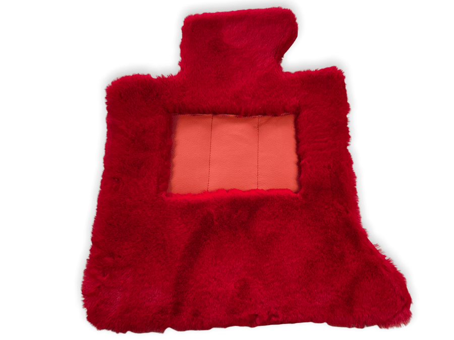 Red Sheepskin Floor Mats For Rolls Royce Cullinan Rr31 2018-2023 Er56 Design Brand - AutoWin