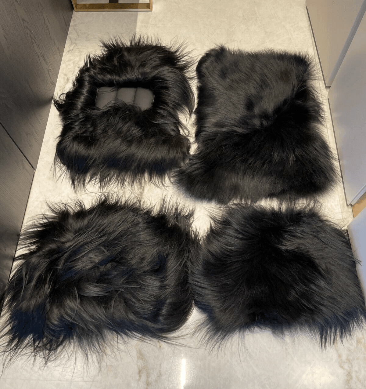 Sheepskin Floor Mats For Rolls Royce Shadow 1965-1977 Er56 Design Brand - AutoWin