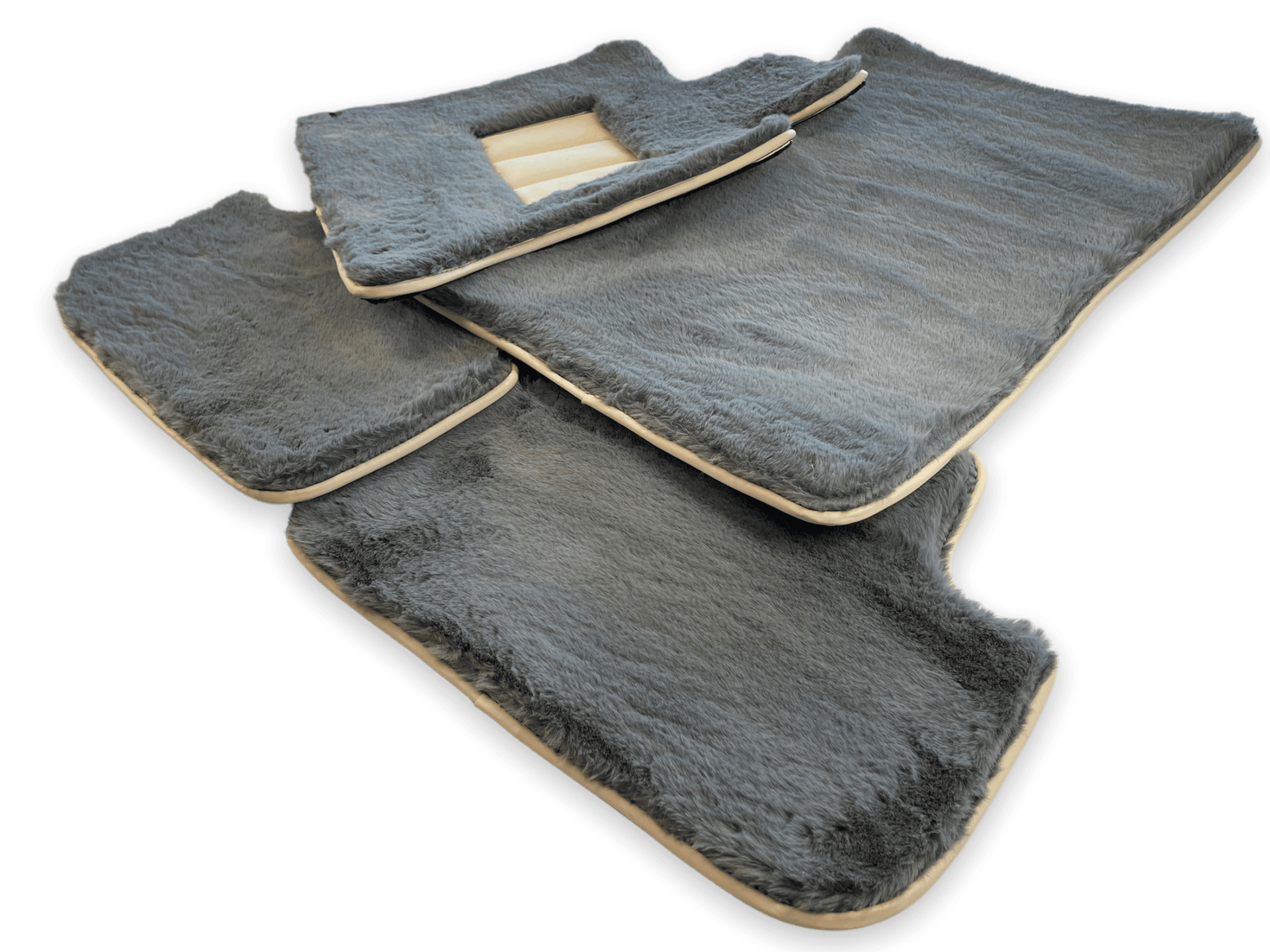 Sheepskin Floor Mats For Rolls Royce Wraith 2013–2023 Er56 Design - AutoWin