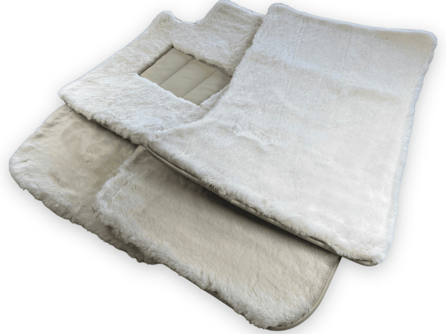 Luxury White Sheepskin Floor Mats for Rolls Royce Shadow